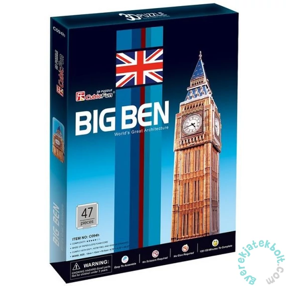 CubicFun C094 - Mini Big Ben - 47 db-os 3D puzzle