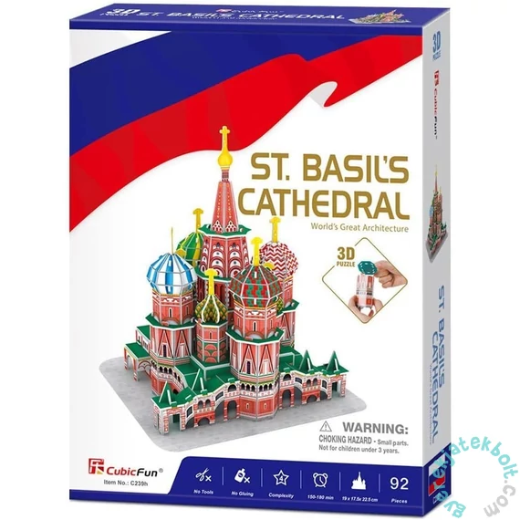CubicFun C239 - Mini St.Basil's Cathedral - 92 db-os 3D puzzle
