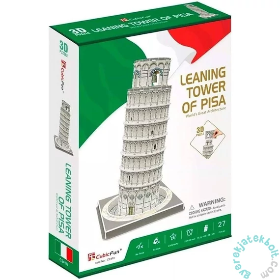 CubicFun C241 - Mini Pisai ferde torony - 27 db-os 3D puzzle