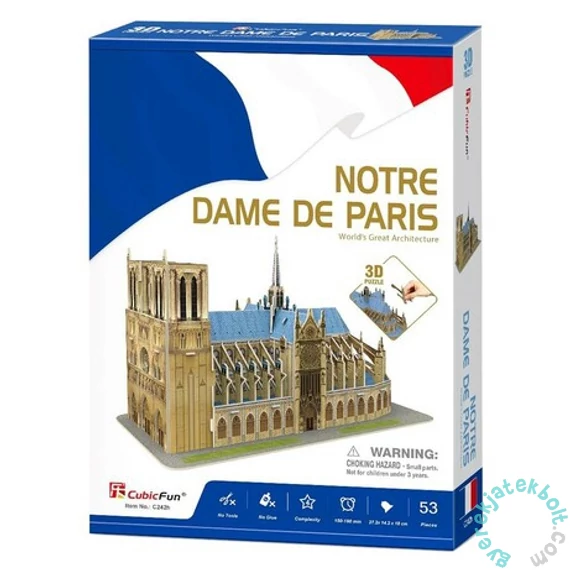 CubicFun C242 - Mini Notre Dame - 53 db-os 3D puzzle