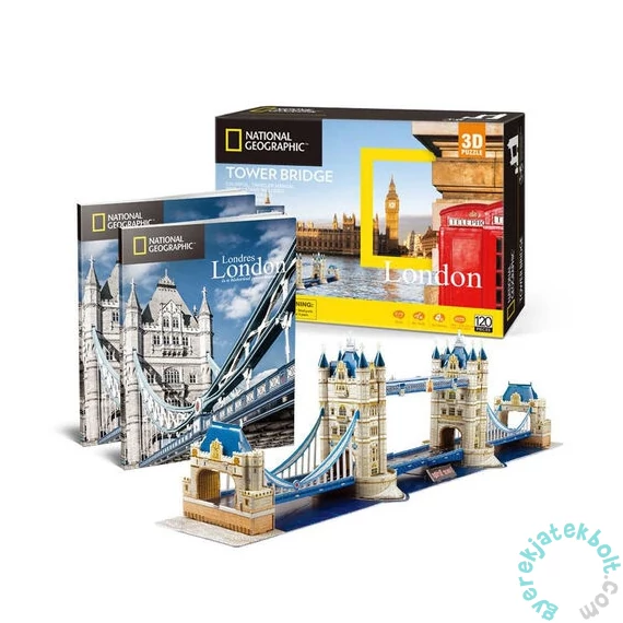 CubicFun DS0978 - National Geographic, Tower Bridge - 120 db-os 3D puzzle