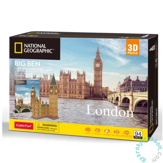 CubicFun DS0992 - Natinal Geographic, Big Ben - 117 db-os 3D puzzle