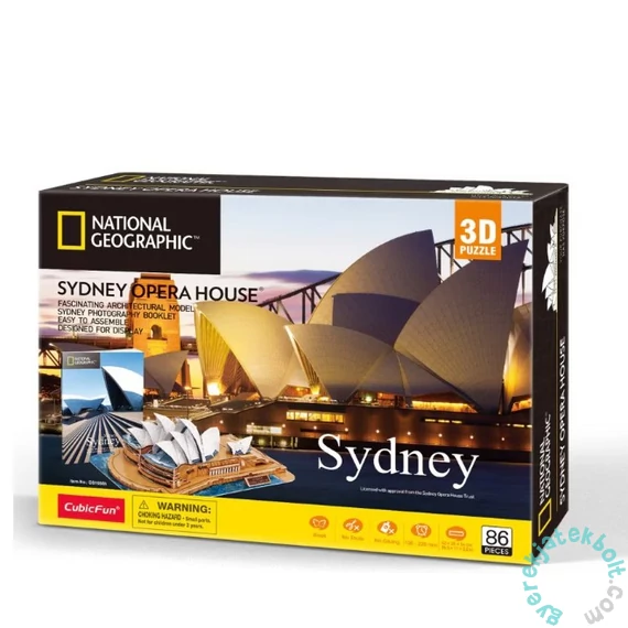 CubicFun DS1088 - National Geographic, Sydney operaház - 85 db-os 3D puzzle
