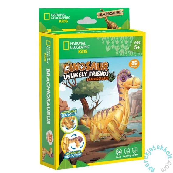 CubicFun DS1170 - Mini National Geographic Kids Brachioszaurusz - 54 db-os 3D puzzle