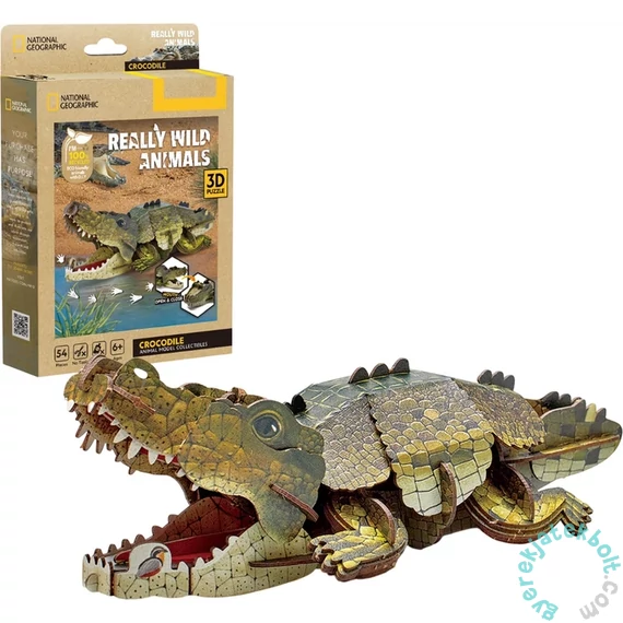 CubicFun DS1182 - National Geographic Krokodil - 54 db-os 3D puzzle