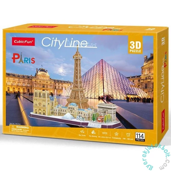 CubicFun MC254 - City Line Párizs - 114 db-os 3D puzzle