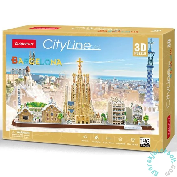 CubicFun MC256 - City Line Barcelona - 186 db-os 3D puzzle