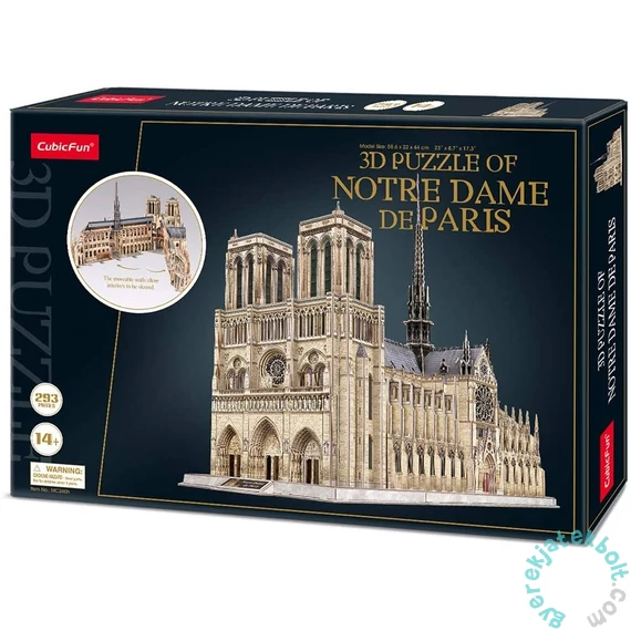 CubicFun MC260 - Notre Dame exkluzív - 293 db-os 3D puzzle