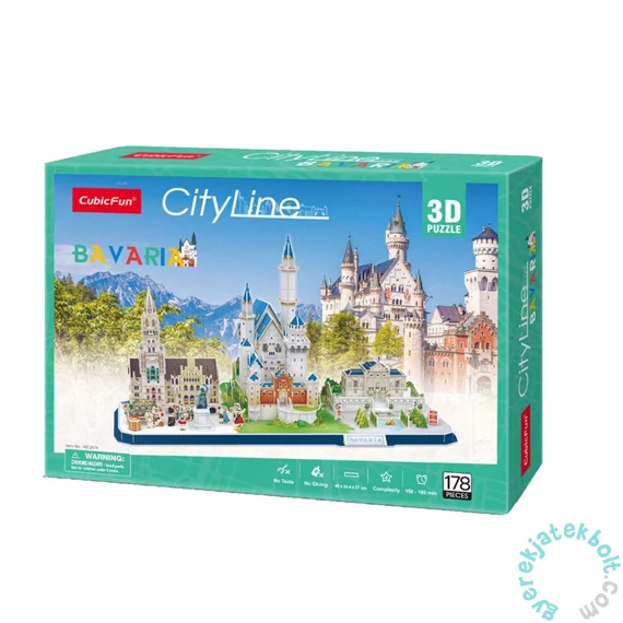 CubicFun MC267 - City Line Bajorország - 178 db-os 3D puzzle