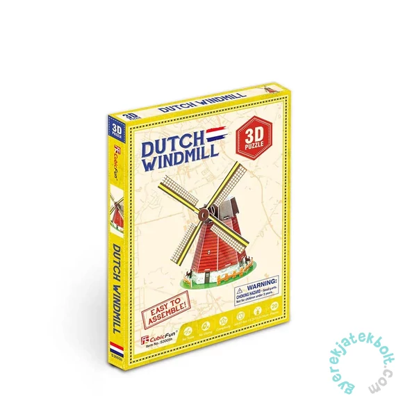 CubicFun S3005 - Mini Holland szélmalom - 20 db-os 3D puzzle