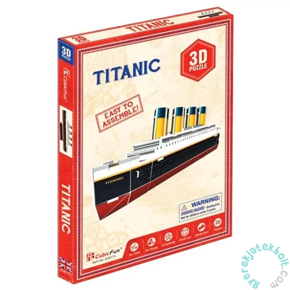 CubicFun S3017 - Mini Titanic - 30 db-os 3D puzzle