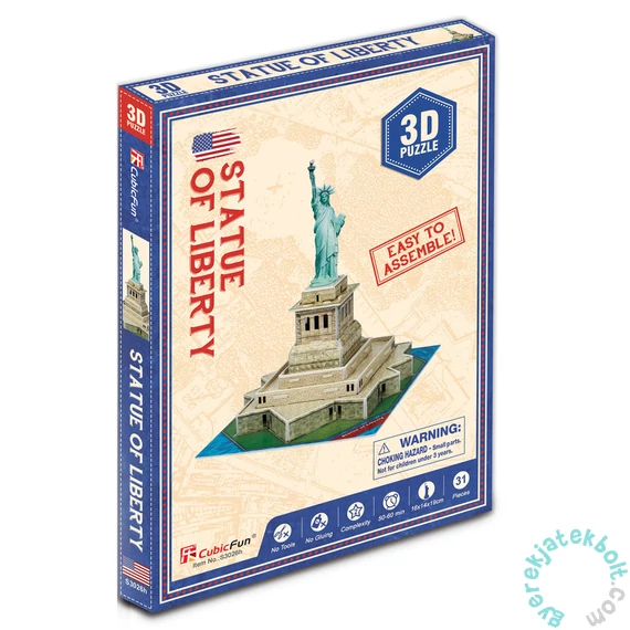 CubicFun S3026 - Mini Szabadság szobor - 31 db-os 3D puzzle
