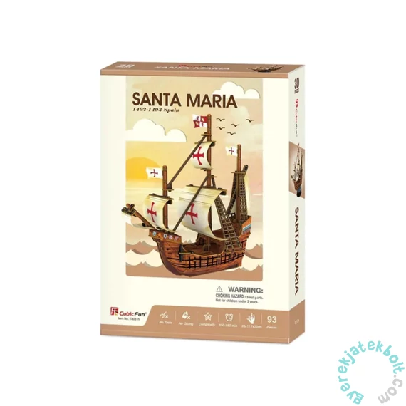 CubicFun T4031 - Santa Maria - 93 db-os 3D puzzle