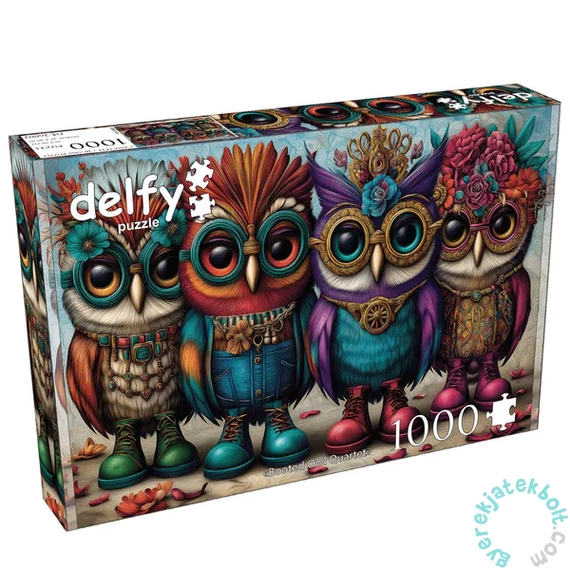 Delfy 1000 db-os puzzle - Booted Owl Quartet (DE-26002)