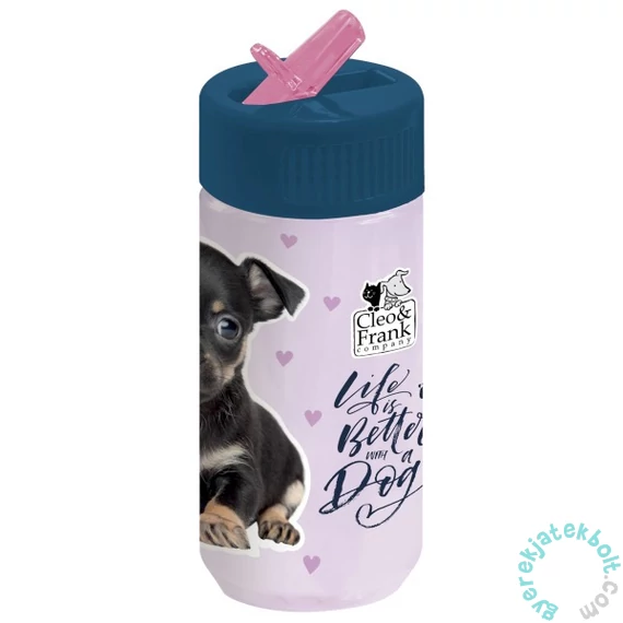 Cleo és Frank kutyás tritán kulacs 400 ml - Nap time 