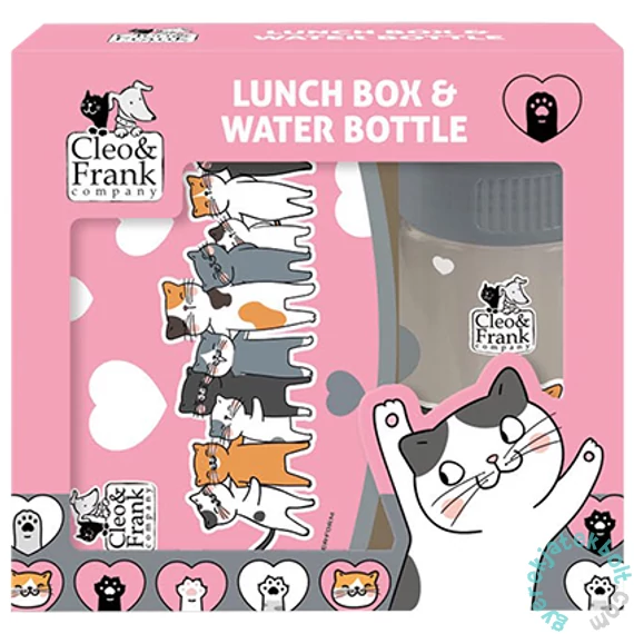 Cleo és Frank cicás uzsonnás doboz kulaccsal - Friends