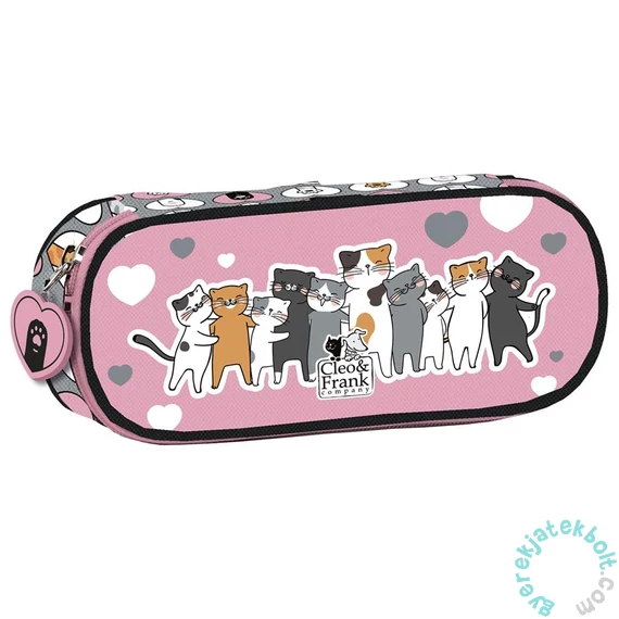 Derform - Cleo és Frank cicás ovális tolltartó - Friends (P1ACF39)