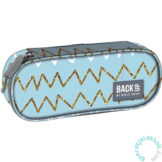 BackUp ovális tolltartó - Arany cikcakk