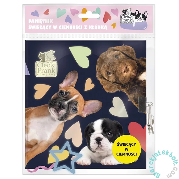 Derform - Cleo és Frank kutyás kulcsos napló 15 x 17 cm - Friendship (PSCKCF40)