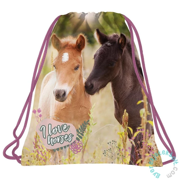 I love horses lovas tornazsák - Virágok között