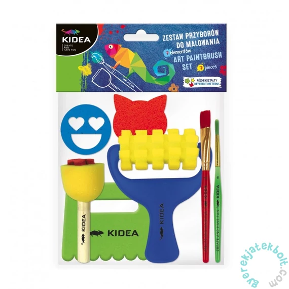 Derform - Kidea 7 db-os festőeszköz készletben - cicás (Z7PMAKA)