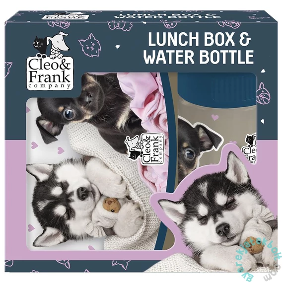 Cleo és Frank kutyás uzsonnás doboz kulaccsal - Nap time