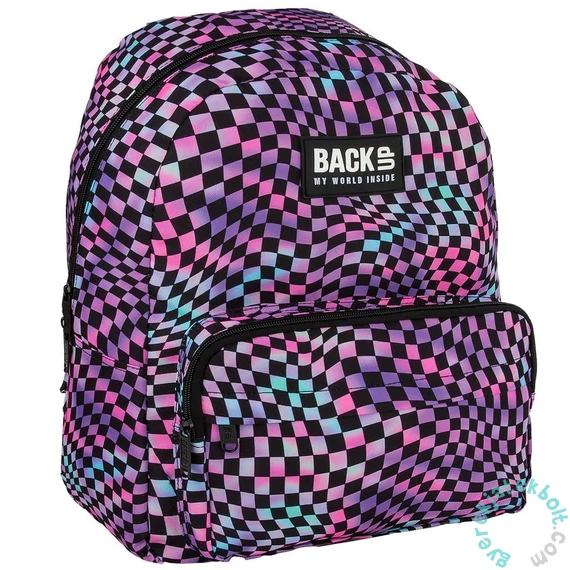 BackUp iskolatáska, hátizsák - 1 rekeszes - Blue pepita (PLB7C20)