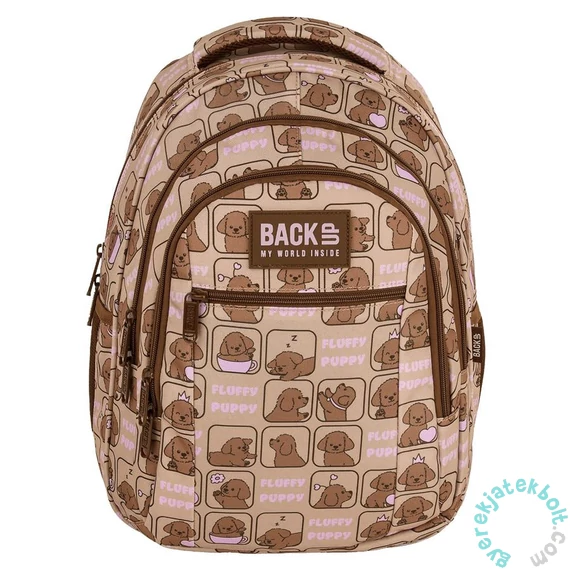 BackUp iskolatáska, hátizsák - 3 rekeszes - Fluffy Puppy (PLB7O17)