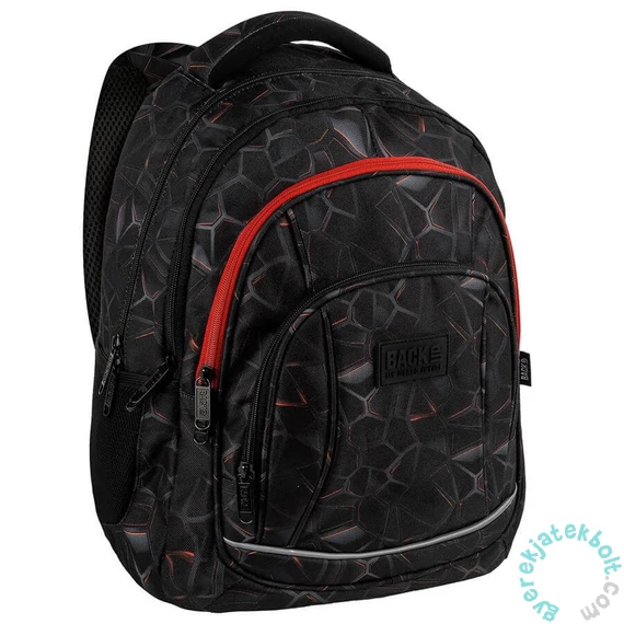 BackUp iskolatáska, hátizsák - 3 rekeszes - Techno Red (PLB8A75)