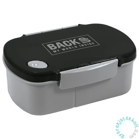BackUp műanyag csatos uzsonnás doboz - Fekete (SB7B56)