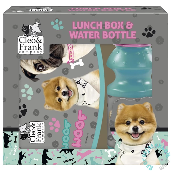 Cleo és Frank kutyás uzsonnás doboz kulaccsal - Woof