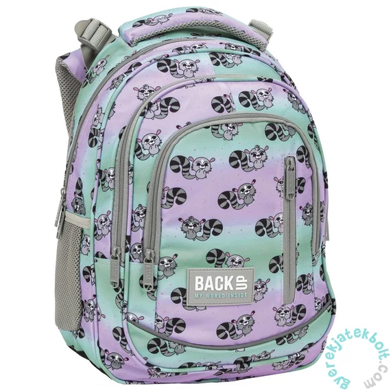 BackUp iskolatáska, hátizsák - 3 rekeszes - Racoon - GROW WITH ME