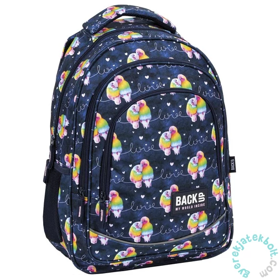 Derform - BackUp iskolatáska, hátizsák - 3 rekeszes - Parrots (PLB5X04)