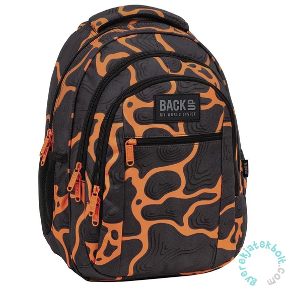 BackUp iskolatáska, hátizsák mellpánttal - 3 rekeszes - Geo