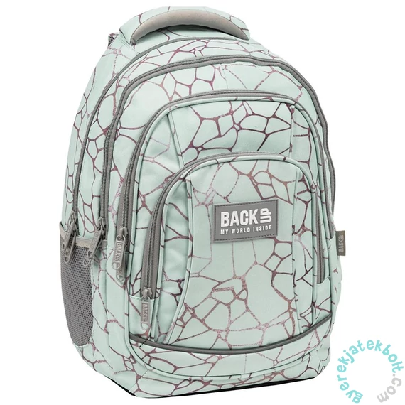 BackUp iskolatáska, hátizsák mellpánttal - 4 rekeszes - Marble