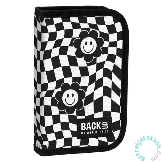 BackUp 2000-es évek felszerelt tolltartó - Fekete-fehér kockás