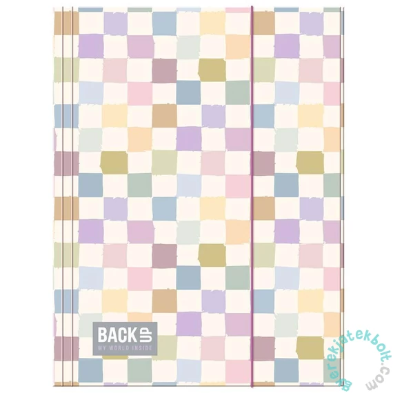 BackUp A/4 gumis mappa - Pasztell kockák (TGA4B8A01)