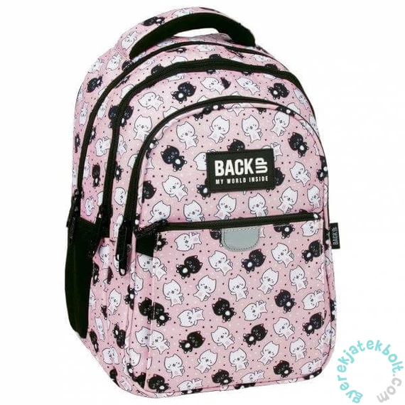 BackUp Cicás hátizsák - 3 rekeszes - Táncoló cicák (PLB6P32)