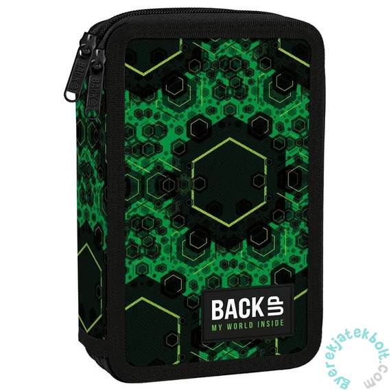 BackUp felszerelt emeletes tolltartó - Black, green (PB7DW45)