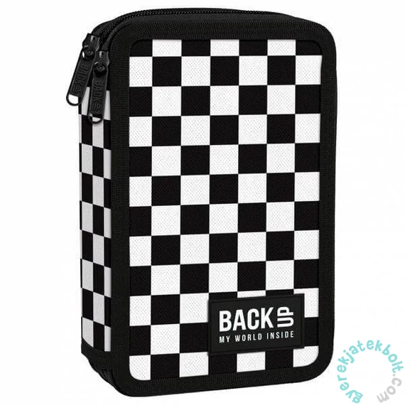 BackUp Fiús felszerelt emeletes tolltartó - Kockás (PB6DW94)