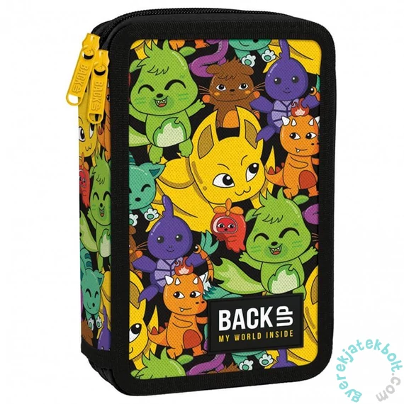 BackUp Fiús felszerelt emeletes tolltartó - Űrbéli állatkák