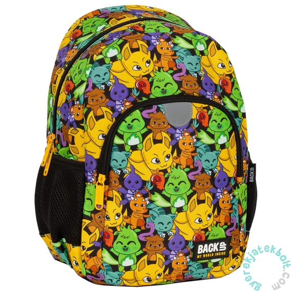 BackUp Fiús ovis hátizsák mellpánttal - 1 rekeszes - Űrbéli állatkák (PLB6T62)