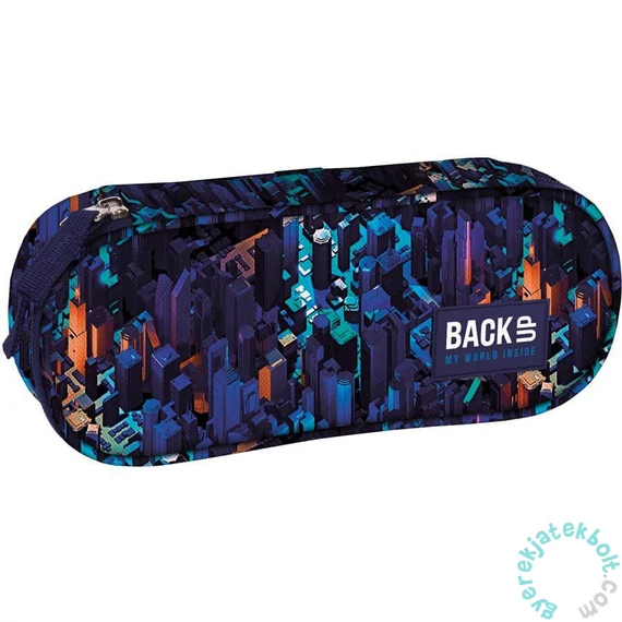 BackUp Geometrikus ovális tolltartó - Felhőkarcolók