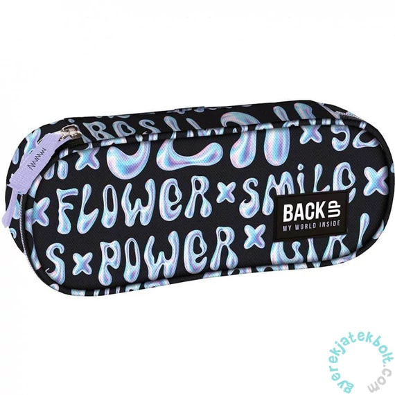 BackUp Hologramos ovális tolltartó - Hologramos feliratok