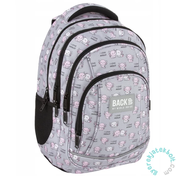 BackUp iskolatáska, hátizsák - 3 rekeszes - Axolot (PLB7A12)