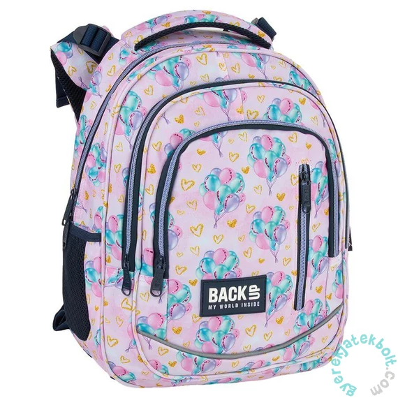 BackUp iskolatáska, hátizsák - 3 rekeszes - Ballons (PLB7R41)