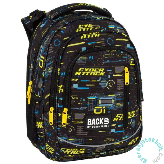 BackUp iskolatáska, hátizsák - 3 rekeszes - Ciber attack (PLB7R50)