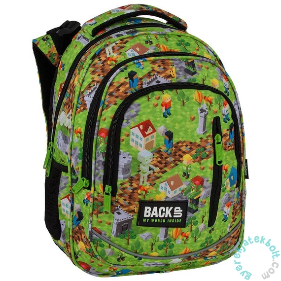 BackUp iskolatáska, hátizsák - 3 rekeszes - Pixel game (PLB7R61)