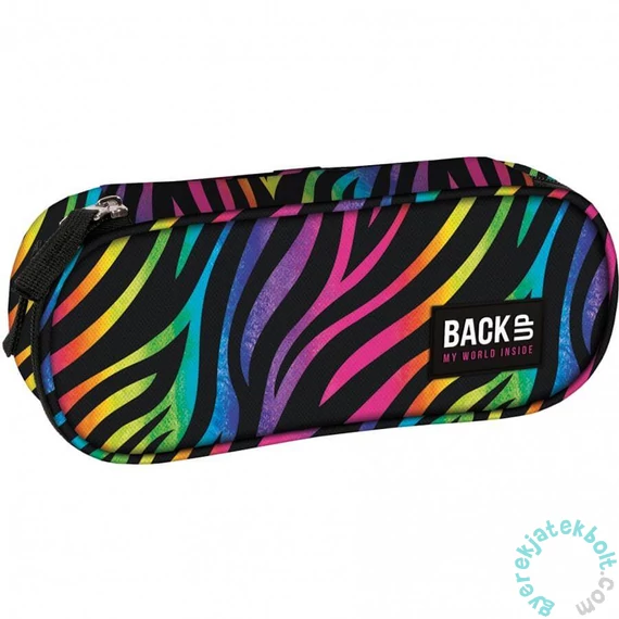 BackUp Neon ovális tolltartó - Zebra minta