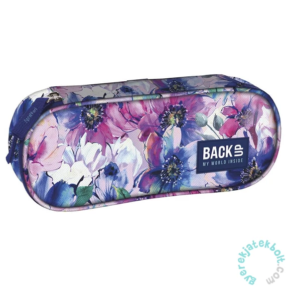 BackUp virágos ovális tolltartó - Flower paint